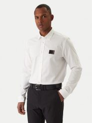 HUGO Koszula Emero 50555786 Biały Regular Fit. Białe koszule męskie Hugo, l, bez wzorów, z bawełny, bez kołnierzyka, bez ramiączek. Za 499.99 zł.