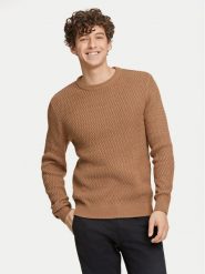 Lindbergh Sweter 30-804052 Beżowy Relaxed Fit. Brązowe kardigany męskie Lindbergh, m, bez wzorów, z bawełny, bez ramiączek. Za 139.99 zł.