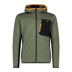 Bluza męska rowerowa CMP 34G1527. Zielone bluzy nierozpinane męskie CMP, l, bez wzorów, bez ramiączek, bez kaptura. Za 429.99 zł.