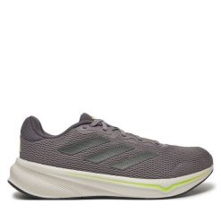 Buty do biegania adidas. Szare buty do biegania męskie ADIDAS, bez wzorów, bez zapięcia, do biegania. Za 209.99 zł.