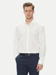 HUGO Koszula Kenno 50539707 Biały Slim Fit. Białe koszule męskie Hugo, m, bez wzorów, z bawełny, bez kołnierzyka, bez ramiączek. Za 249.99 zł.