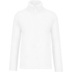 Kurtka polarowa z zamkiem Kariban Enzo. Białe kurtki męskie KARIBAN, m, bez wzorów, z polaru, bez ramiączek, bez kaptura. Za 158.00 zł.