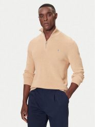 Gant Sweter 8050265 Beżowy Regular Fit. Brązowe kardigany męskie Gant, m, bez wzorów, z bawełny, bez ramiączek. Za 639.99 zł.