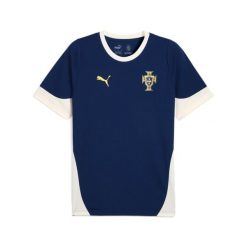 Treningowa koszulka Portugalii 2025/26. Niebieskie t-shirty sportowe męskie Puma, bez wzorów, sportowe, bez ramiączek. Za 246.50 zł.