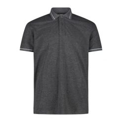 Koszulka polo męska CMP. Czarne koszulki polo męskie CMP, m, bez wzorów, sportowe, bez kołnierzyka, bez ramiączek. Za 89.99 zł.