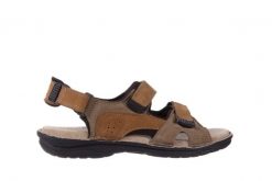 Sandały Bayla-133 9520 Nabuc Nicotina, Brąz, Skóra naturalna - 45. Brązowe sandały męskie Bayla, ze skóry, bez zapięcia. W wyprzedaży za 89.10 zł.