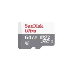 Karta pamięci SanDisk Ultra Android microSDXC 64GB 100MB/s Class 10 UHS-I (SDSQUNR-064G-GN3MN). Drony SanDisk. Za 32.99 zł.