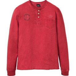 Shirt z długim rękawem bonprix czerwony. Koszulki męskie z długim rękawem marki bonprix. Za 59.99 zł.