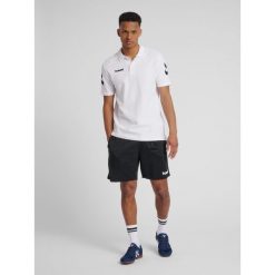 Koszulka tenisowa polo męska Hummel Go Cotton Polo. Białe koszulki polo męskie HUMMEL, m, bez wzorów, sportowe, bez kołnierzyka, bez ramiączek. Za 99.00 zł.