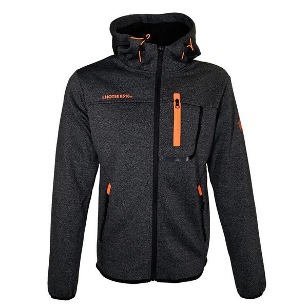 Polar Lhotse Enki. Brązowe bluzy z polaru męskie LHOTSE, bez wzorów, z polaru, sportowe, bez ramiączek, bez kaptura. Za 322.50 zł.