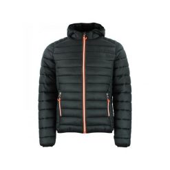 Cienka kurtka z kapturem Peak Mountain. Czarne kurtki męskie Peak Mountain, bez wzorów, z puchu, sportowe, bez ramiączek, z kapturem. W wyprzedaży za 298.00 zł.