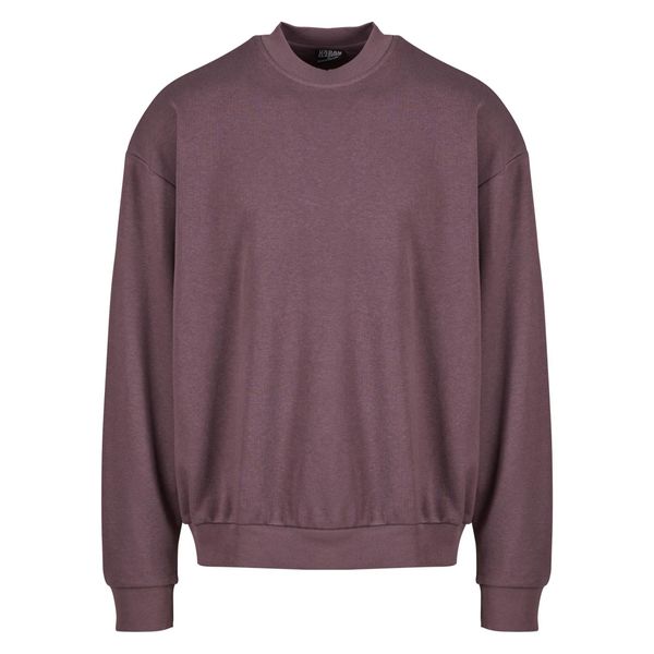 Bluza Urban Classics Light Terry Crew. Fioletowe bluzy nierozpinane męskie Urban Classics, m, bez wzorów, z materiału, bez ramiączek, bez kaptura. Za 168.00 zł.