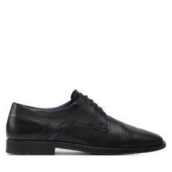 Półbuty Lloyd. Czarne eleganckie półbuty męskie Lloyd, wizytowe, bez obcasa, bez zapięcia. Za 399.99 zł.