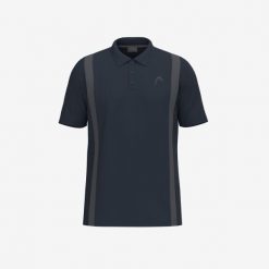 Polo Head Club 25 Tech. Niebieskie koszulki polo męskie Head, l, bez wzorów, sportowe, bez kołnierzyka, bez ramiączek. W wyprzedaży za 189.00 zł.