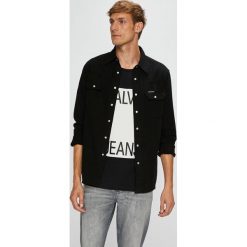 Calvin Klein Jeans - Koszula. Szare koszule męskie Calvin Klein Jeans, z bawełny, z klasycznym kołnierzykiem, z długim rękawem. Za 359.90 zł.