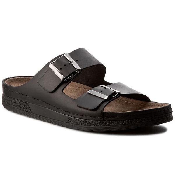 Klapki Berkemann. Czarne klapki i japonki męskie Berkemann, bez wzorów. Za 389.99 zł.