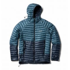 Kurtka z kapturem Mountain Hardwear Ghost Whisperer™. Niebieskie kurtki męskie MOUNTAIN HARDWEAR, bez wzorów, z puchu, sportowe, bez ramiączek, z kapturem. Za 1,649.00 zł.