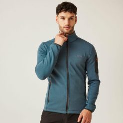 Softshell turystyczny męski Aldean. Szare kurtki softshell męskie Regatta, m, bez wzorów, z softshellu, bez kaptura, trekkingowe. W wyprzedaży za 249.99 zł.