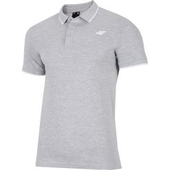 T-shirt męski TSM024 - chłodny jasny szary melanż. Szare t-shirty męskie marki 4f, melanż, z bawełny. Za 69.99 zł.