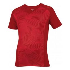 Wilson Koszulka Sportowa B Solana Geo Crew Terra Red S. Czerwone t-shirty sportowe męskie Wilson, ze skóry, młodzieżowe. W wyprzedaży za 61.00 zł.