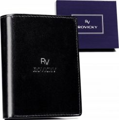 Rovicky Skórzany portfel męski wyposażony w system RFID - Rovicky NoSize. Portfele męskie ROVICKY, bez wzorów. Za 129.01 zł.
