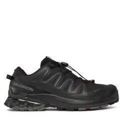 Trekkingi Salomon. Czarne buty zimowe męskie Salomon, bez wzorów, z gore-texu, sportowe, bez obcasa, bez zapięcia. Za 599.99 zł.