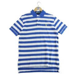 Second life - Krótki rękaw męskie polo niebieskie - Stan dobry. Niebieskie koszulki polo męskie Ralph Lauren, m, bez wzorów, sportowe, bez kołnierzyka, bez ramiączek. Za 84.56 zł.