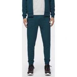 Spodnie dresowe męskie SPMD300 - denim. Spodnie dresowe męskie 4f, bez wzorów, z denimu. Za 119.99 zł.