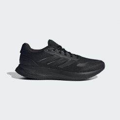 Buty Runfalcon 5 Running. Czarne buty do biegania męskie ADIDAS, bez wzorów, bez zapięcia, do biegania. W wyprzedaży za 207.20 zł.