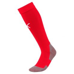Getry piłkarskie Puma Liga Core Socks. Białe legginsy męskie Puma, bez wzorów, do piłki nożnej. Za 39.00 zł.