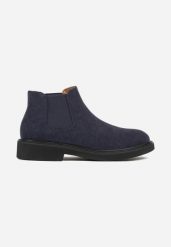 Niebieskie Botki Typu Sztyblety Fezorra. Niebieskie sztyblety męskie Born2be, z jeansu, bez obcasa, bez zapięcia. Za 129.99 zł.