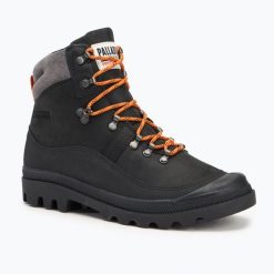 Buty męskie Palladium Pallabrousse Hkr Wp+ black. Czarne buty trekkingowe męskie Palladium, bez wzorów, sportowe, bez obcasa, bez zapięcia. Za 559.99 zł.