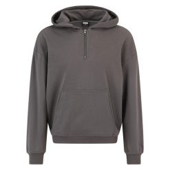 Męska Bluza Z Kapturem Zapinana Na Zamek Błyskawiczny. Szare bluzy rozpinane męskie Urban Classics, m, bez wzorów, bez ramiączek, z kapturem. Za 186.99 zł.