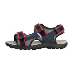 Sandały GEOX JR SANDAL STRADA A Czerwony. Niebieskie sandały męskie Geox, ze skóry, bez zapięcia. Za 152.99 zł.