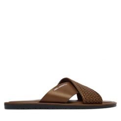 Klapki KARL LAGERFELD. Brązowe klapki i japonki męskie KARL LAGERFELD, bez wzorów. Za 589.99 zł.