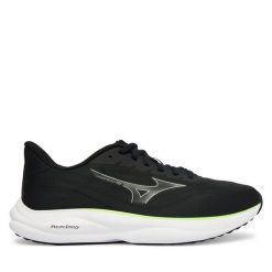 Buty do biegania Mizuno. Czarne buty do biegania męskie Mizuno, bez wzorów, bez zapięcia, do biegania. Za 429.99 zł.