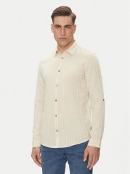 INDICODE Koszula Dikson 20-511 Beżowy Regular Fit. Brązowe koszule męskie INDICODE, m, bez wzorów, z bawełny, bez kołnierzyka, bez ramiączek. Za 109.99 zł.