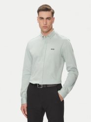 BOSS Koszula B_MOTION_L 50533163 Zielony Regular Fit. Zielone koszule męskie Boss, l, bez wzorów, z bawełny, bez kołnierzyka, bez ramiączek. Za 439.99 zł.