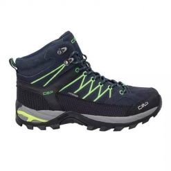 Buty trekkingowe męskie CMP Rigel Mid Trekking. Niebieskie buty zimowe męskie CMP, bez wzorów, z materiału, sportowe, za kostkę, bez obcasa, bez zapięcia. Za 377.99 zł.