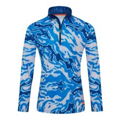 Bluza narciarska Męska Gareth & Lucas The One Hundred and Five. Niebieskie bluzy z polaru męskie GARETH & LUCAS, m, bez wzorów, z elastanu, sportowe, bez ramiączek, bez kaptura. Za 229.99 zł.