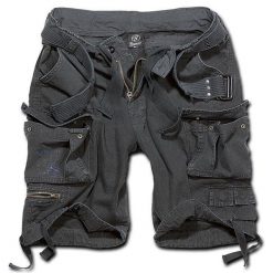 Szorty bushcraft męskie Brandit M65 Savage z Paskiem Vintage Czarne. Czarne szorty sportowe męskie Brandit, bez wzorów, vintage. Za 275.50 zł.