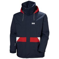 Kurtka wodoodporna Helly Hansen Koster. Niebieskie kurtki męskie Helly Hansen, m, bez wzorów, bez ramiączek, bez kaptura. W wyprzedaży za 818.50 zł.
