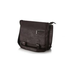 Brązowa casual torba męska na ramię Solier S12. Brązowe torby męskie na ramię marki Solier, w paski, ze skóry ekologicznej, biznesowe. Za 139.00 zł.