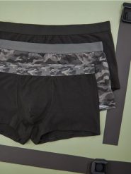 Bokserki 3 pack - wielobarwny. Bokserki męskie Sinsay, l, bez wzorów. Za 35.99 zł.