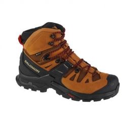 Buty trekkingowe męskie Salomon Quest 4 Gtx. Brązowe buty trekkingowe męskie Salomon, bez wzorów, z materiału, sportowe, za kostkę, bez obcasa, bez zapięcia. Za 1,111.00 zł.