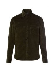 Nils Sundström Męska koszula sztruksowa Mężczyźni Regular Fit Bawełna zielony jednolity, S. Zielone koszule męskie Nils Sundström, m, bez wzorów, z bawełny, bez kołnierzyka, bez ramiączek. Za 249.95 zł.