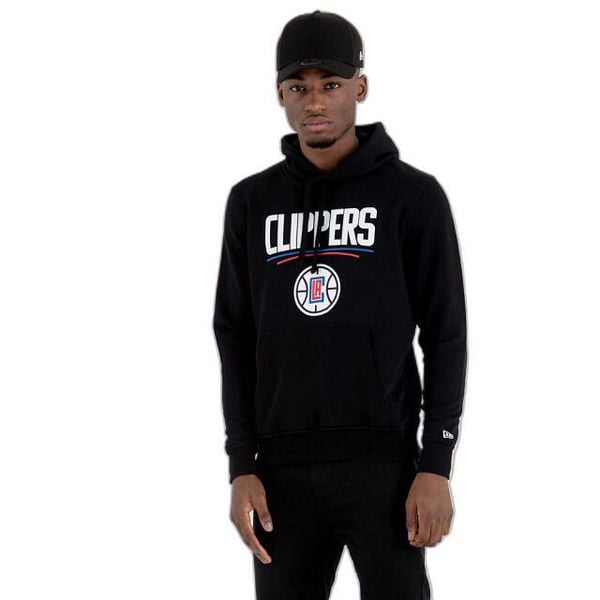 Bluza z kapturem Los Angeles Clippers NBA. Czarne bluzy nierozpinane męskie New Era, m, bez wzorów, z kapturem. W wyprzedaży za 260.10 zł.