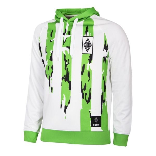 Bluza z kapturem Borussia Mönchengladbach 1995 Niebieski. Białe bluzy nierozpinane męskie COPA FOOTBALL, m, bez wzorów, bez ramiączek, z kapturem. Za 295.45 zł.