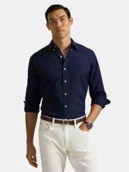 Polo Ralph Lauren Koszula 710960611001 Granatowy Custom Fit. Niebieskie koszule męskie Polo Ralph Lauren, m, bez wzorów, z bawełny, bez kołnierzyka, bez ramiączek. Za 579.99 zł.