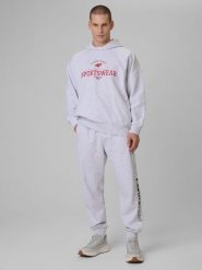 4F Spodnie dresowe joggery męskie - szare S. Szare spodnie dresowe męskie 4f, bez wzorów, z dresówki, długie. Za 159.99 zł.